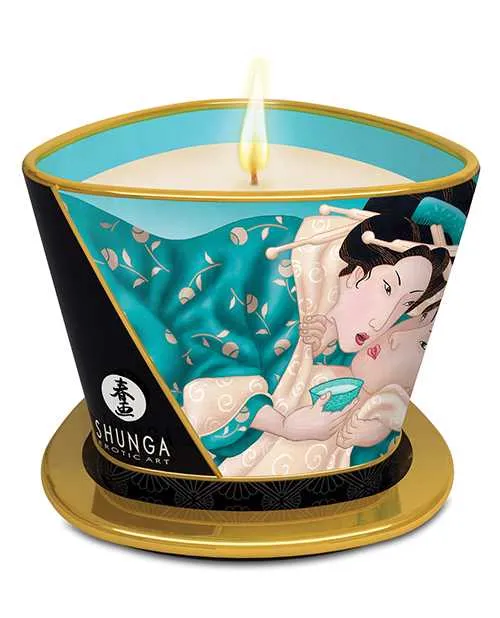 Shunga Massage Candle 57 oz Island Blossoms Shunga Couples