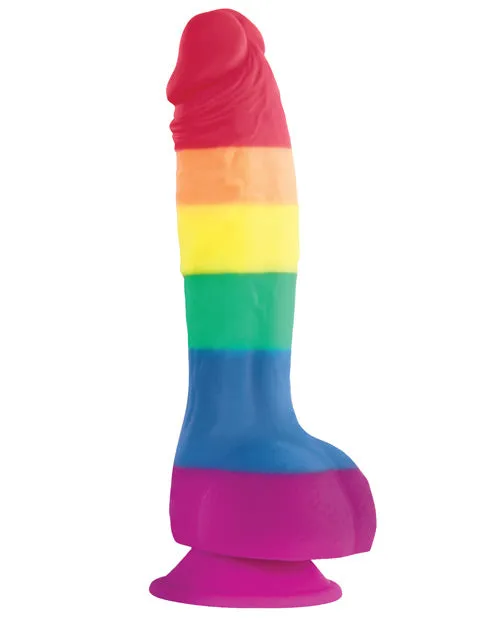 SimpleeDiscreet Female Sex Toys Colours Pride Edition 6in Dildo Rainbow