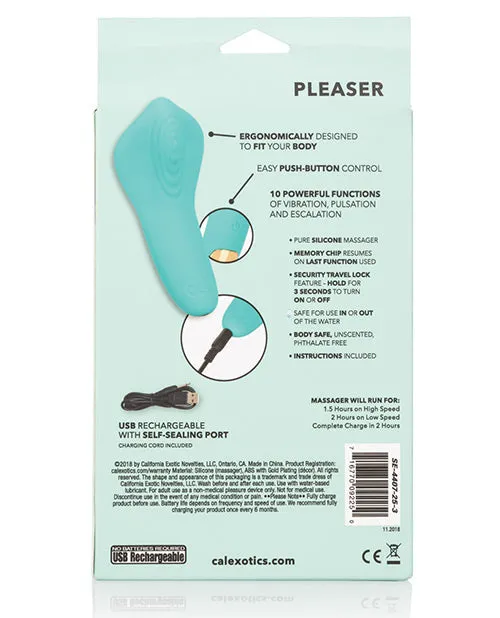 Slay Female Sex Toys Slay Pleaser Silicone rechargeable Massager Green
