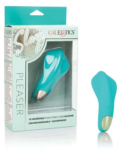 Slay Female Sex Toys Slay Pleaser Silicone rechargeable Massager Green