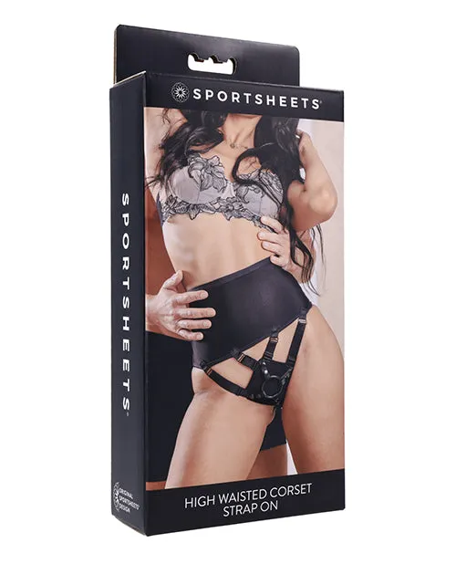 Sportsheets Female Sex Toys High Waisted Corset StrapOn Black