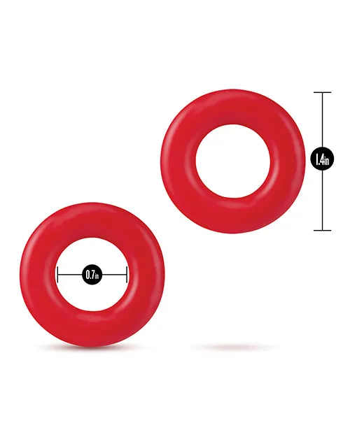 Stay Hard Donut Cock Rings 2 Pack Red Stay Hard Dildos