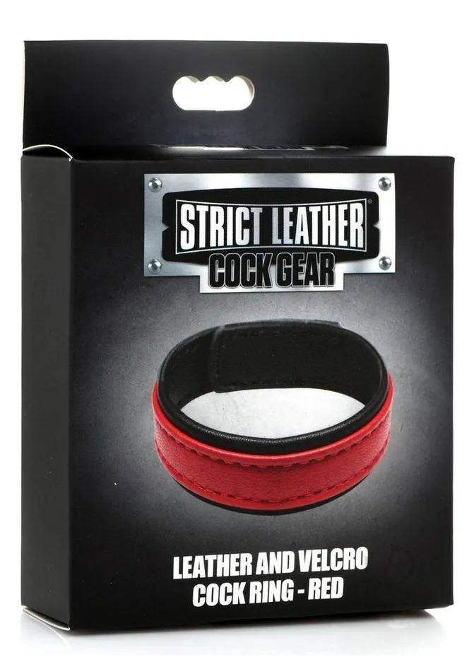 Strict Leather Male Sex Toys Strict Leather Cock Gear Velcro Leather Cock Ring Red Strict Leather Male Sex Toys Strict Leather Cock Gear Velcro Leather Cock Ring Red