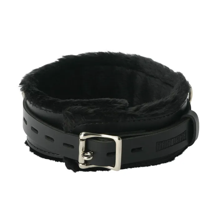 Strict Leather Restraints Strict Leather Premium Fur Lined Locking Collar