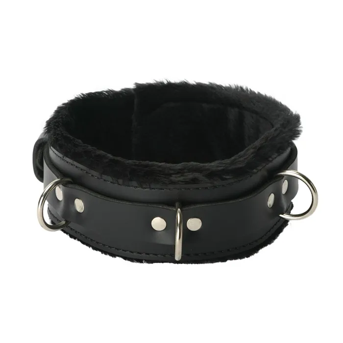Strict Leather Restraints Strict Leather Premium Fur Lined Locking Collar