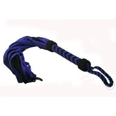 Strict Leather Vibrators Suede Black and Blue Flogger
