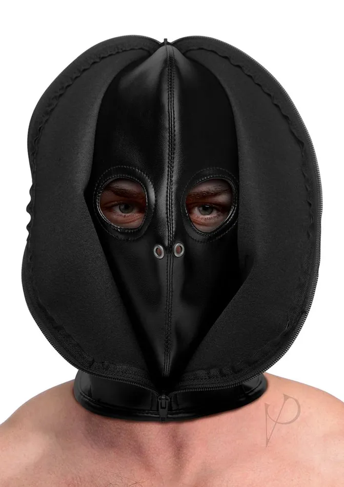 Strict Zip Front Bondage Hood Black Strict Anal