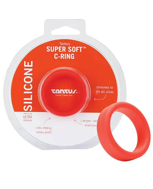 Tantus 15 Supersoft C Ring Crimson Tantus Male Sex Toys