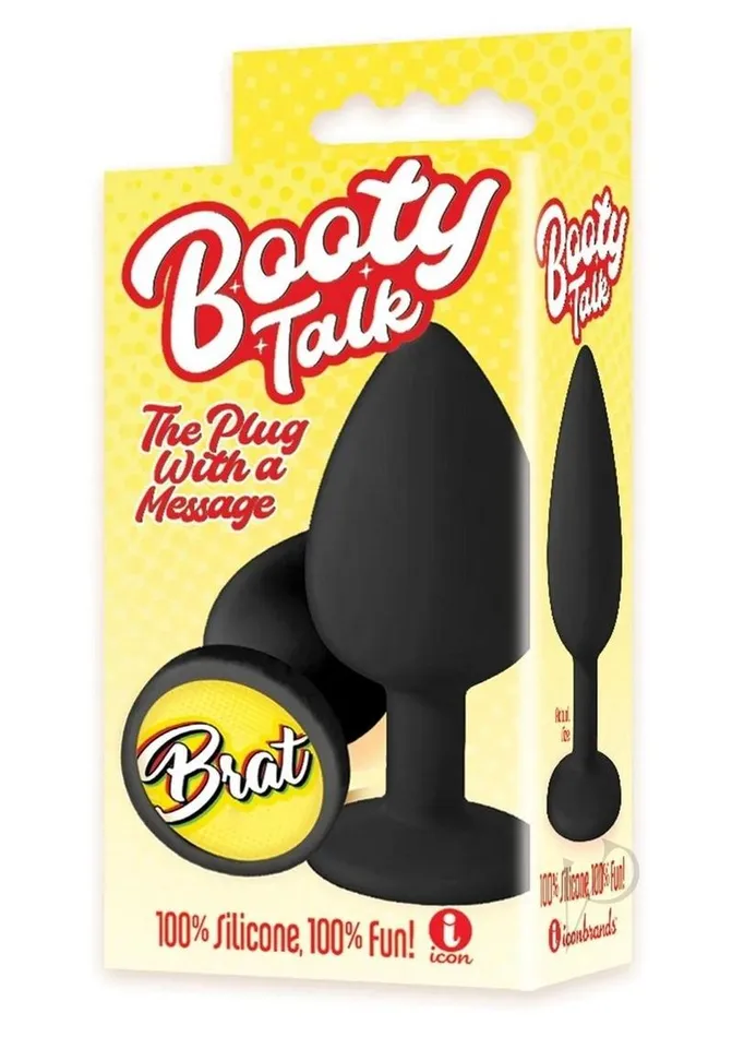 The 9s Anal The 9s Booty Talk Silicone Butt Plug Brat Black