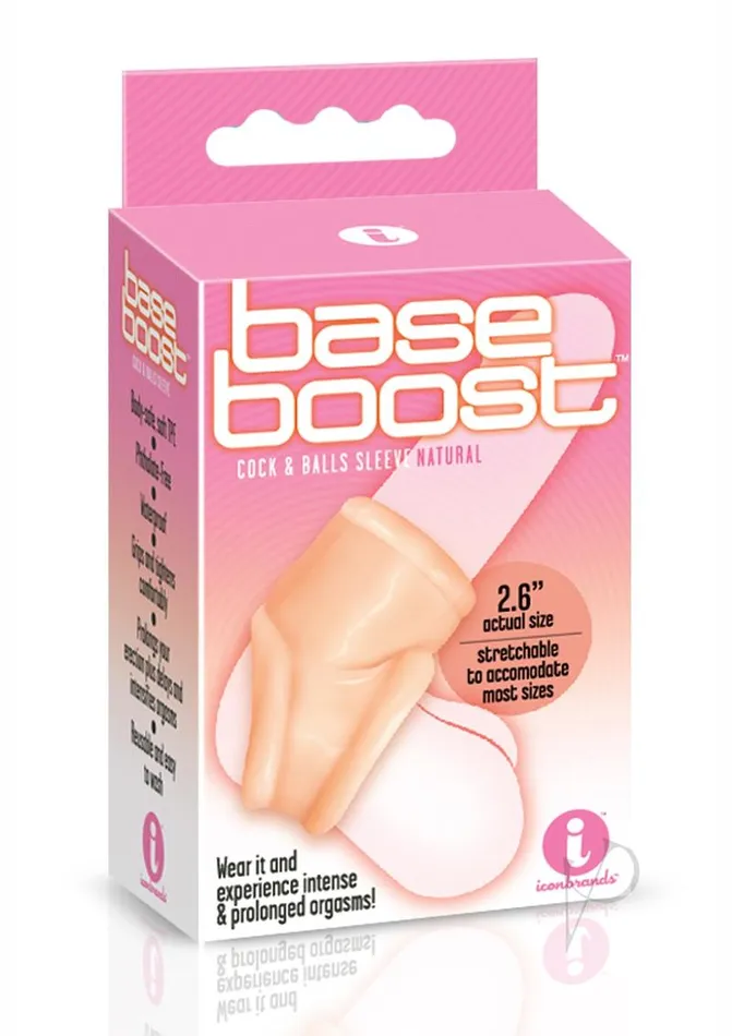 The 9s Dildos The 9s Base Boost Cock and Balls Sleeve Vanilla
