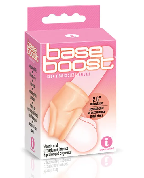 The 9s Dildos The 9s Base Boost Cock and Balls Sleeve Vanilla