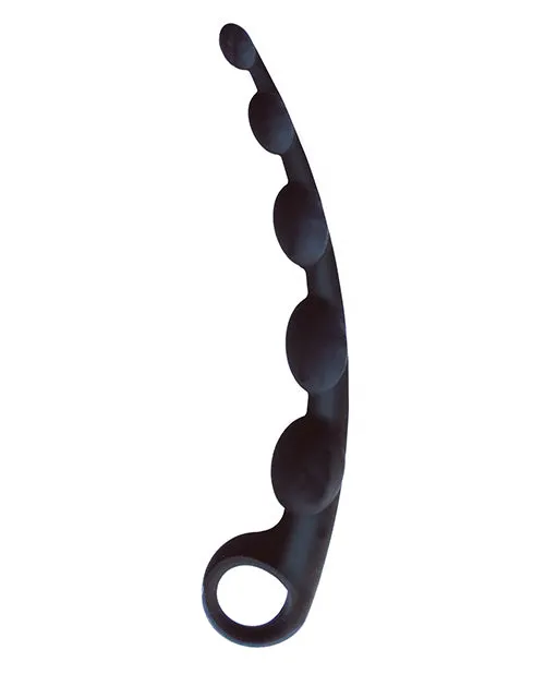 The 9s SCurves Silicone Anal Beads Black The 9s Anal