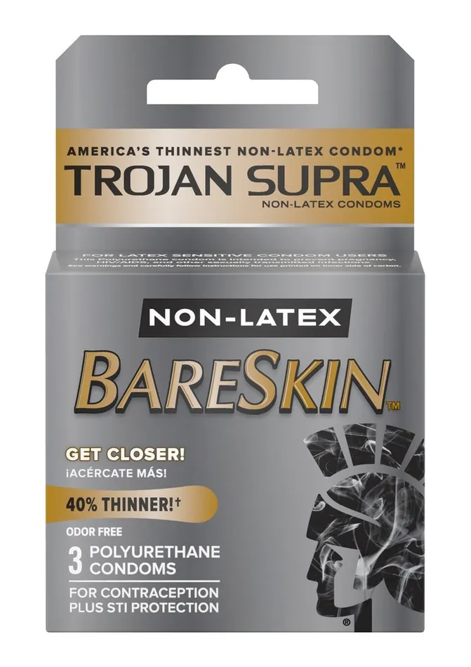 Trojan Condom Supra Microsheer Non Latex Lubricated 3 Pack Trojan Enhancers