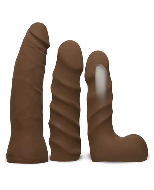 Vac U Lock Dildos VacULock Dual Density Starter Set Chocolate Vac U Lock Dildos VacULock Dual Density Starter Set Chocolate