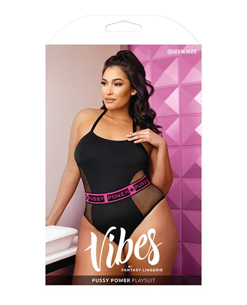 Vibes By Fantasy Lingerie Male Sex Toys Vibes Pussy Power MicroNet Playsuit Black QN Vibes By Fantasy Lingerie Male Sex Toys Vibes Pussy Power MicroNet Playsuit Black QN