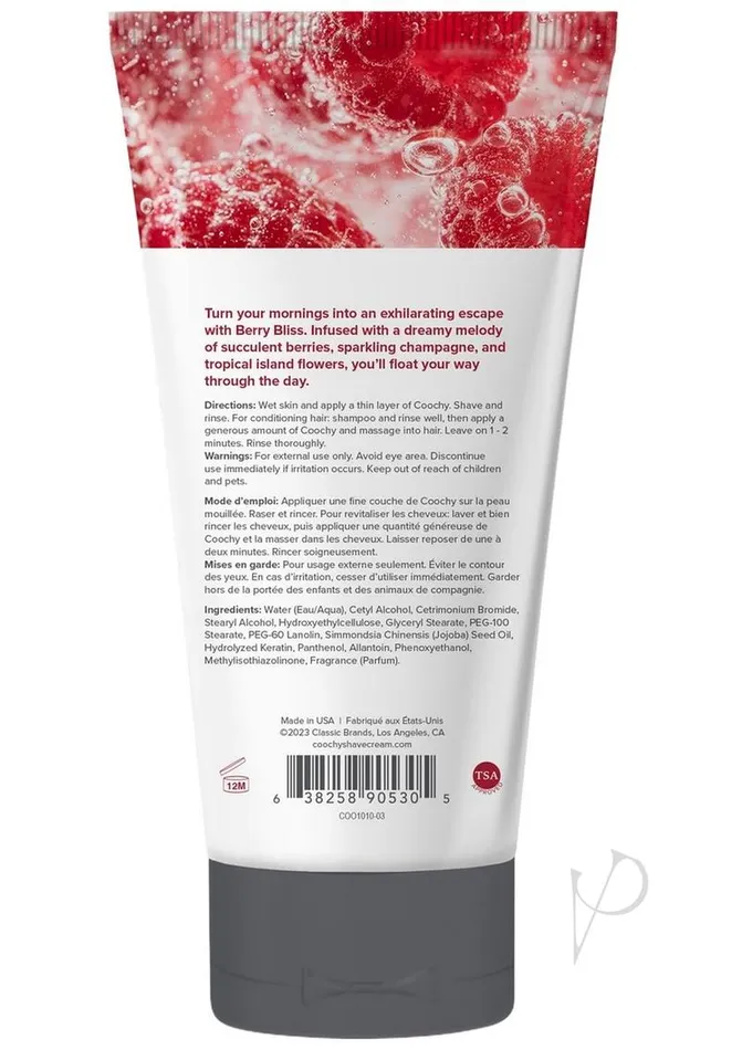 Vibrators Coochy Coochy Berry Bliss Shave Cream 34oz