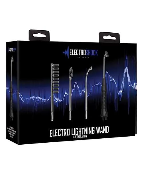 Vibrators Electroshock Shots Electroshock Lightning Wand Black Vibrators Electroshock Shots Electroshock Lightning Wand Black