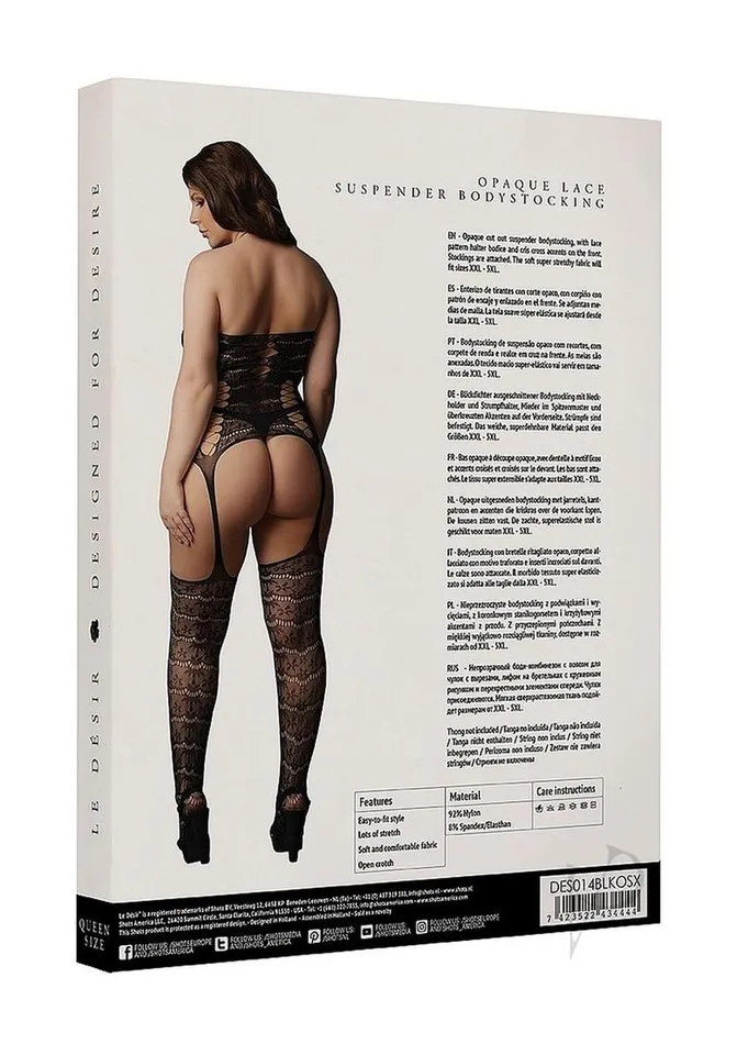 Vibrators Le Desir Le Desire Lace Suspender Bodystocking Queen Black Vibrators Le Desir Le Desire Lace Suspender Bodystocking Queen Black