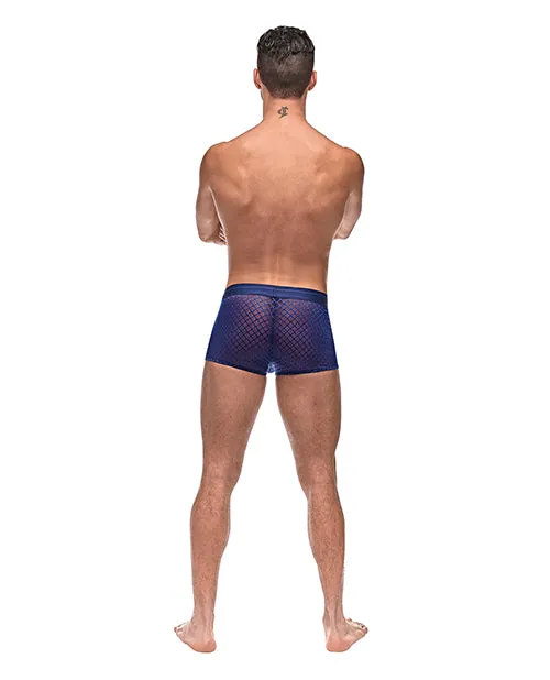 Vibrators Male Power Diamond Mesh Mini Short Blue MD Vibrators Male Power Diamond Mesh Mini Short Blue MD
