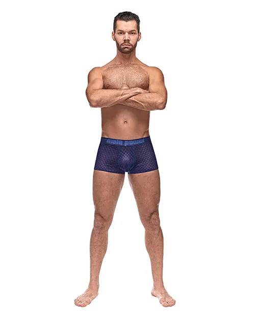 Vibrators Male Power Diamond Mesh Mini Short Blue MD Vibrators Male Power Diamond Mesh Mini Short Blue MD