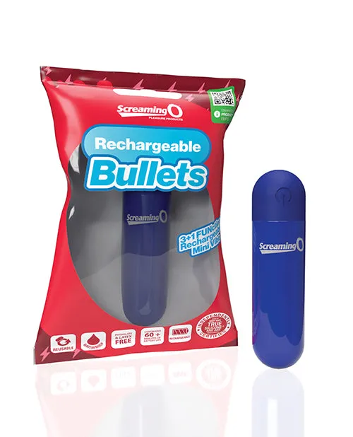Vibrators Screaming O Screaming O Rechargeable Bullets Blue Vibrators Screaming O Screaming O Rechargeable Bullets Blue