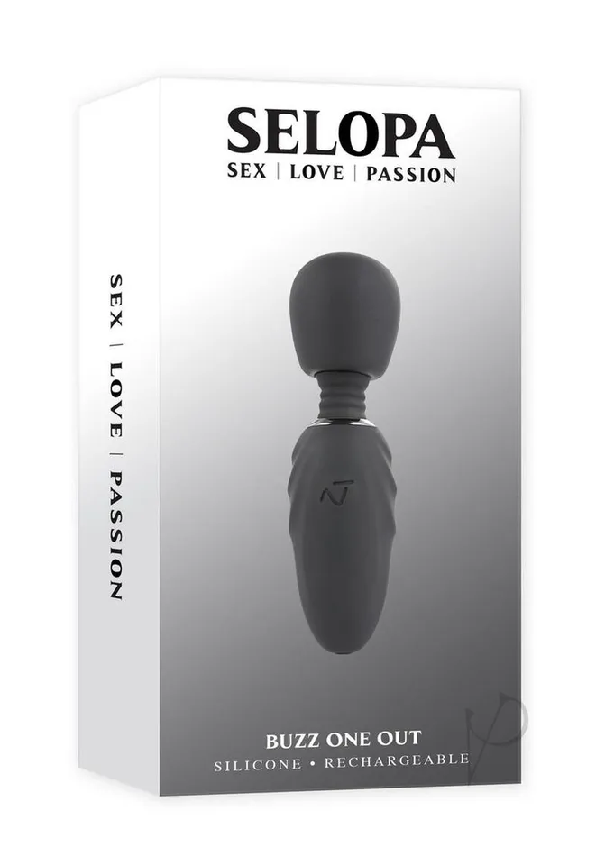 Vibrators Selopa Selopa Buzz One Out Rechargeable Silicone Mini Wand Black