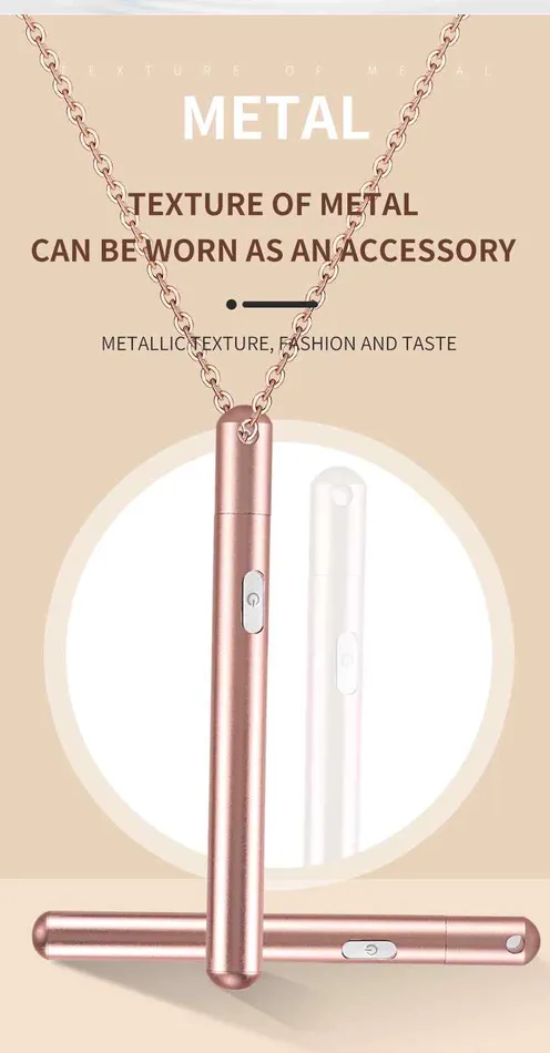 Vibrators Wild Night Fantasies Rose Gold Vibration Necklace 7 Frequency
