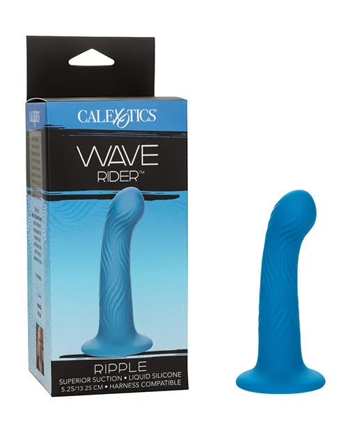Wave Rider Ripple Silicone Anal Plug Blue Wave Rider Male Sex Toys