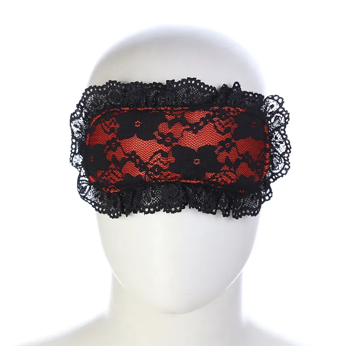 Wild Night Fantasies Anal Exotic Black and Red Lace Blindfold