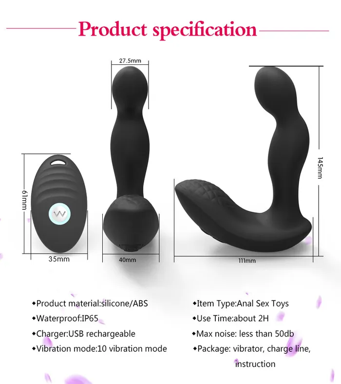 Wild Night Fantasies Black Dual Motor Vibrating Prostate Massager Anal