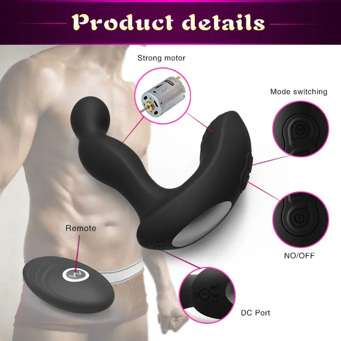 Wild Night Fantasies Black Dual Motor Vibrating Prostate Massager Anal
