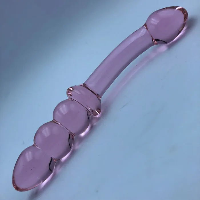 Wild Night Fantasies Dildos Glass Double Ended Beaded G Spot Dildo
