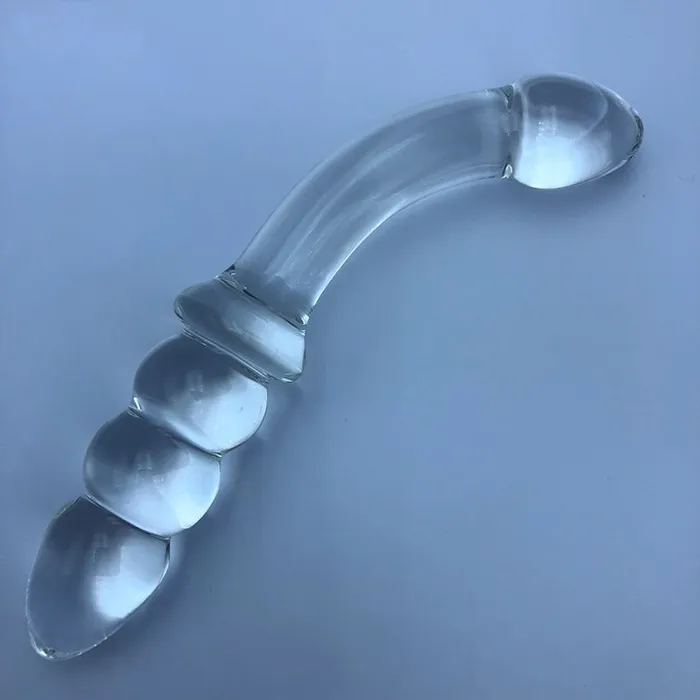 Wild Night Fantasies Dildos Glass Double Ended Beaded G Spot Dildo