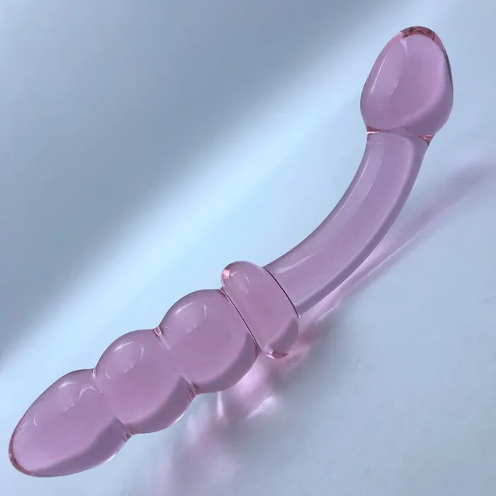 Wild Night Fantasies Dildos Glass Double Ended Beaded G Spot Dildo