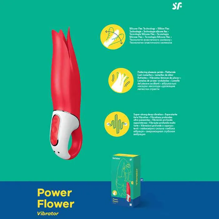 Wild Night Fantasies Satisfyer Power Flower Clitoral Vibrator Vibrators