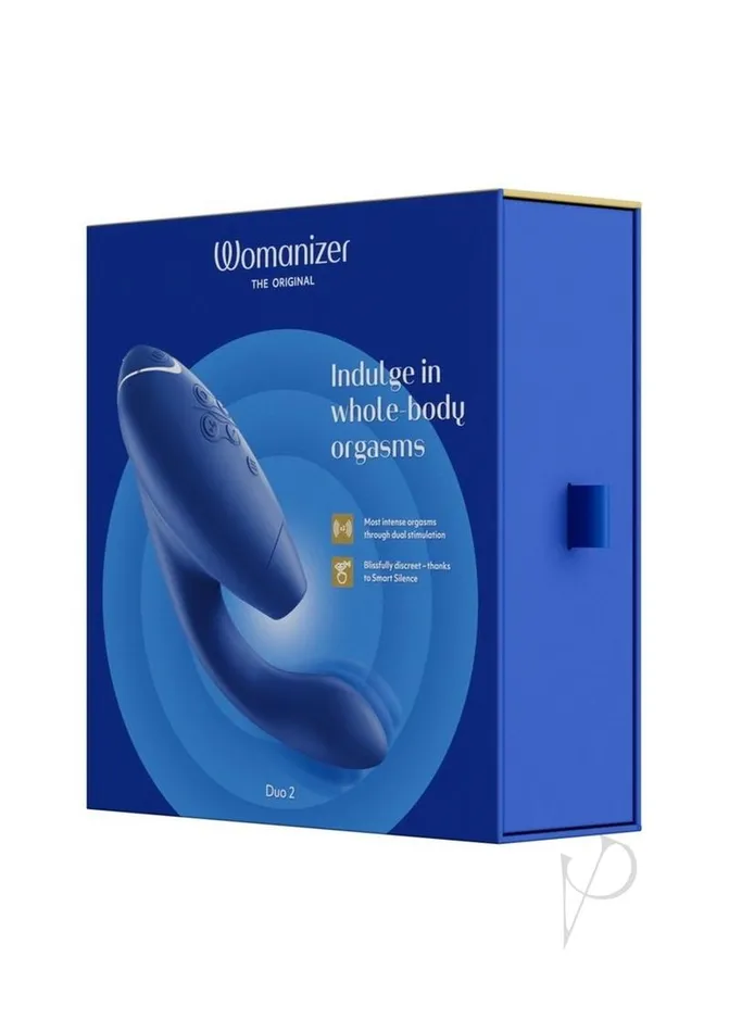 Womanizer Duo 2 Silicone Rechargeable Clitoral and GSpot Stimulator Blue Womanizer Female Sex Toys Womanizer Duo 2 Silicone Rechargeable Clitoral and GSpot Stimulator Blue Womanizer Female Sex Toys
