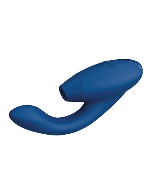 Womanizer Duo 2 Silicone Rechargeable Clitoral and GSpot Stimulator Blue Womanizer Female Sex Toys