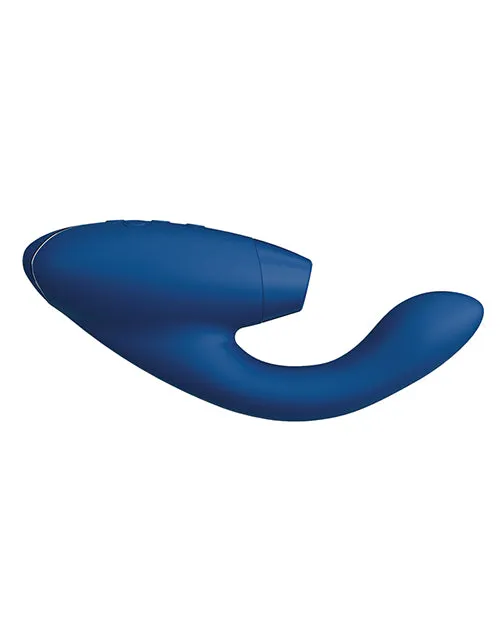 Womanizer Duo 2 Silicone Rechargeable Clitoral and GSpot Stimulator Blue Womanizer Female Sex Toys