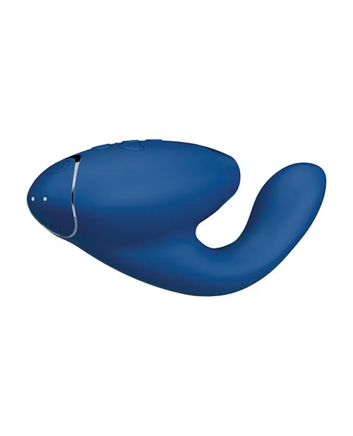 Womanizer Duo 2 Silicone Rechargeable Clitoral and GSpot Stimulator Blue Womanizer Female Sex Toys