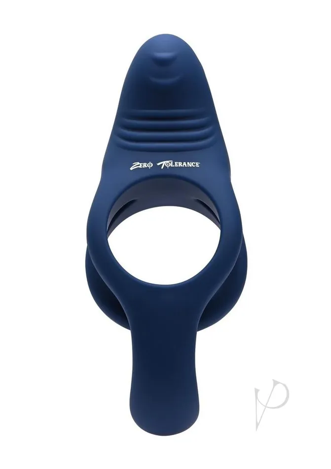Zero Tolerance Male Sex Toys Zero Tolerance Ring Around the Rosy Rechargeable Silicone Double Cock Ring Blue
