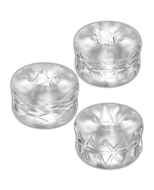 ZOLO Bumperz Strokers Masturbator Set 3 piece Clear Zolo Male Sex Toys ZOLO Bumperz Strokers Masturbator Set 3 piece Clear Zolo Male Sex Toys